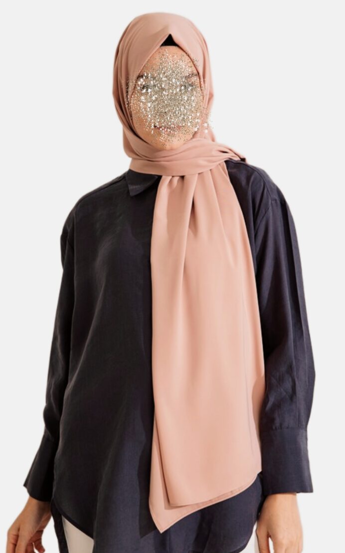 Medina silke sjal - laksefarvet
