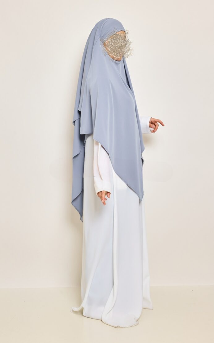 Medina silke khimar 2 lag - grå