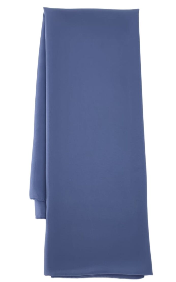 CHIFFON SJAL - STEEL BLUE