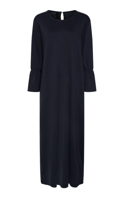 Bæredygtig ponte knit kjole - blå