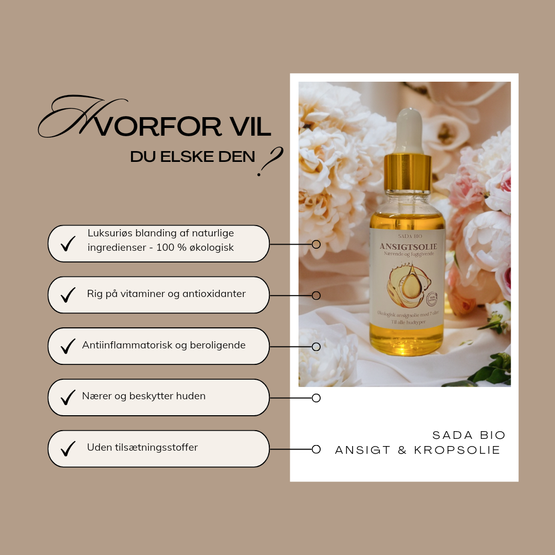 SADABIO ØKOLOGISK ANSIGT OG KROPSOLIE - Billede 2