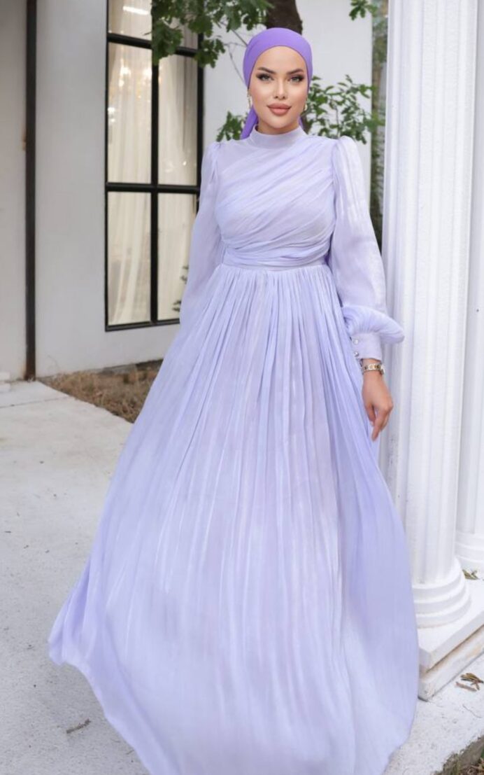 Lyana aftenkjole - lilac