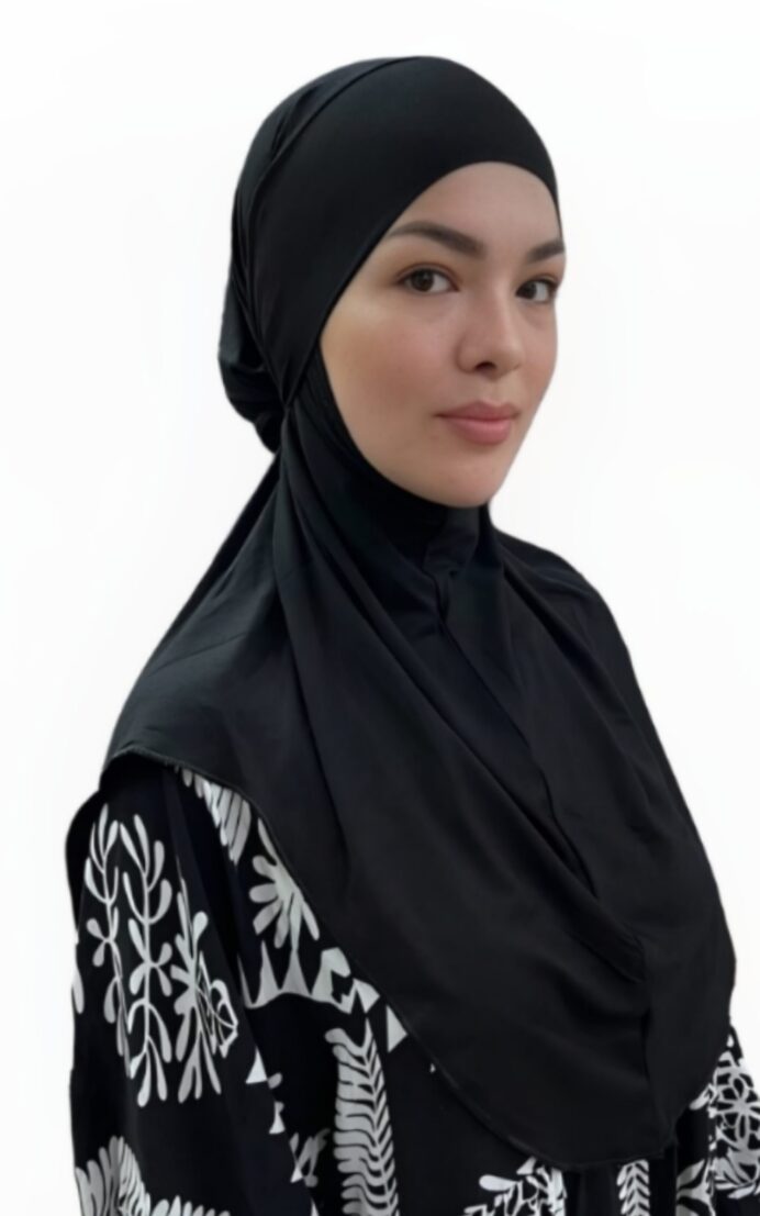 Khimar i bomuld - sort