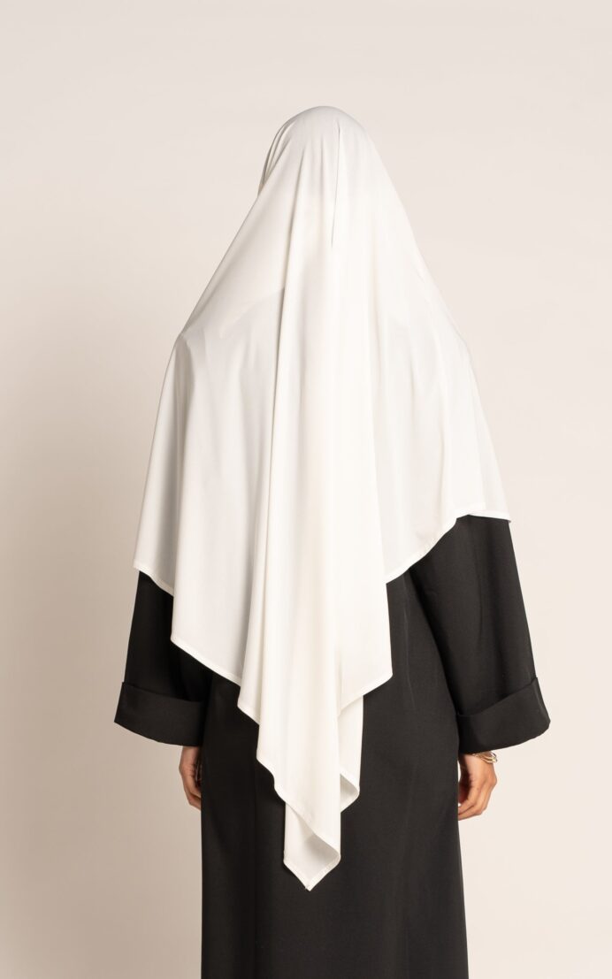 Premium jersey khimar - hvid