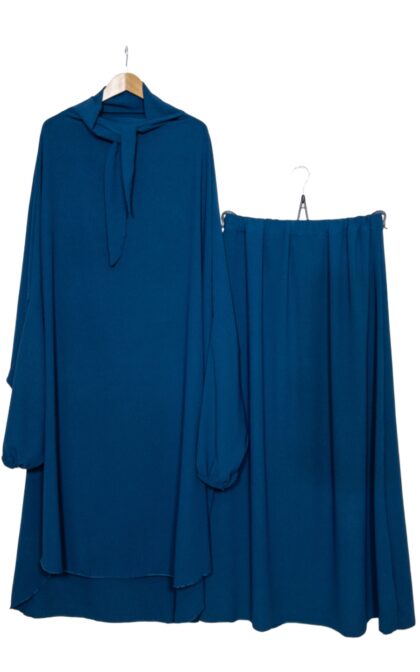 2 dele jilbab i jazz - blå