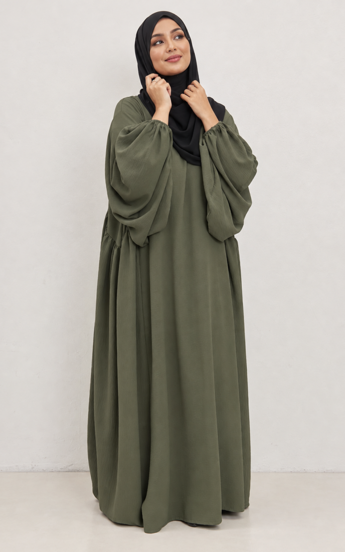 Tall abaya længde 160 cm - khaki