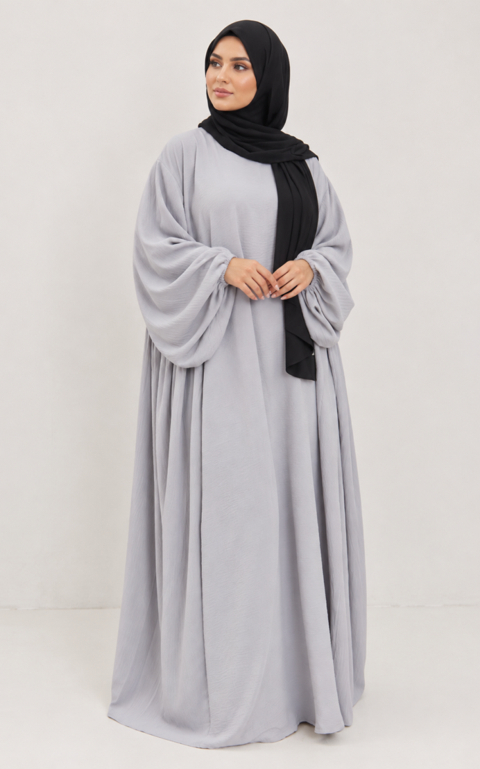 Tall abaya længde 160 cm - lysegrå